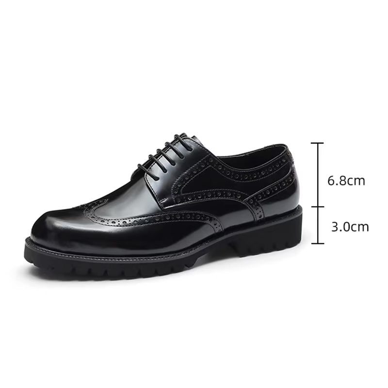 Mænds Formelle Sko Prægede Elegance Brogue Dress - Sort