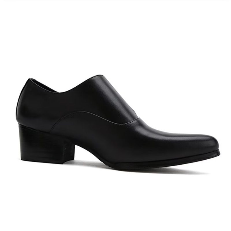 Mænds Formelle Sko Raffinerede Prægede Spidstå Monkstrap Dress - Sort