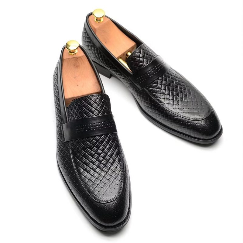 Mænds Formelle Sko Slanke Business Slip-on Kjole - Sort