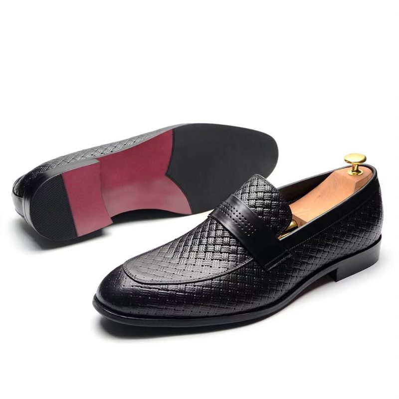 Mænds Formelle Sko Slanke Business Slip-on Kjole - Sort