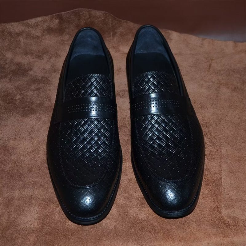 Mænds Formelle Sko Slanke Business Slip-on Kjole - Sort