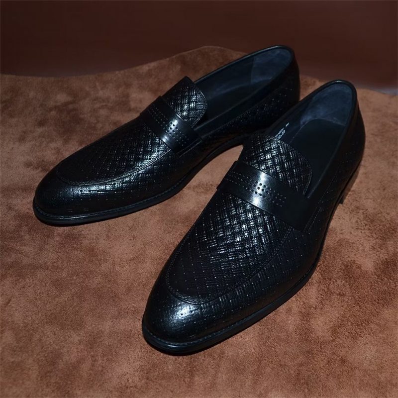 Mænds Formelle Sko Slanke Business Slip-on Kjole - Sort