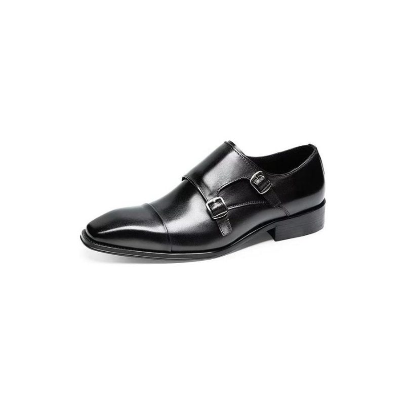 Mænds Formelle Sko Slip-on Monkstraps I Raffineret Læder