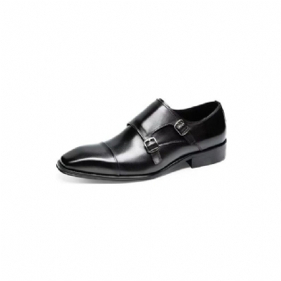 Mænds Formelle Sko Slip-on Monkstraps I Raffineret Læder