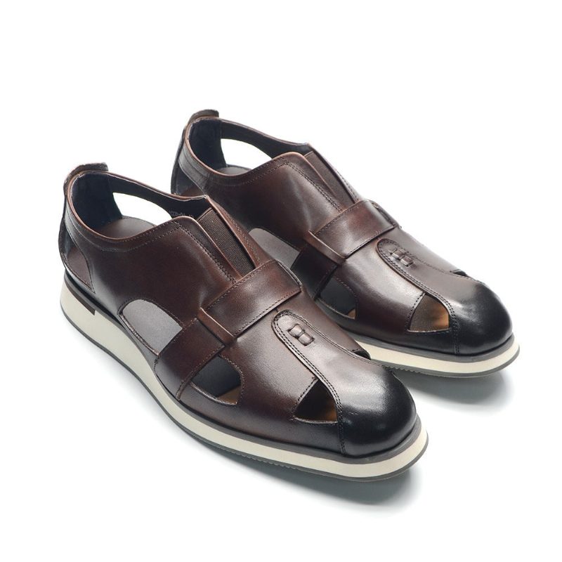 Mænds Fritidssko Chic Kolæder Elegante Slip-on Sandaler - Kaffe