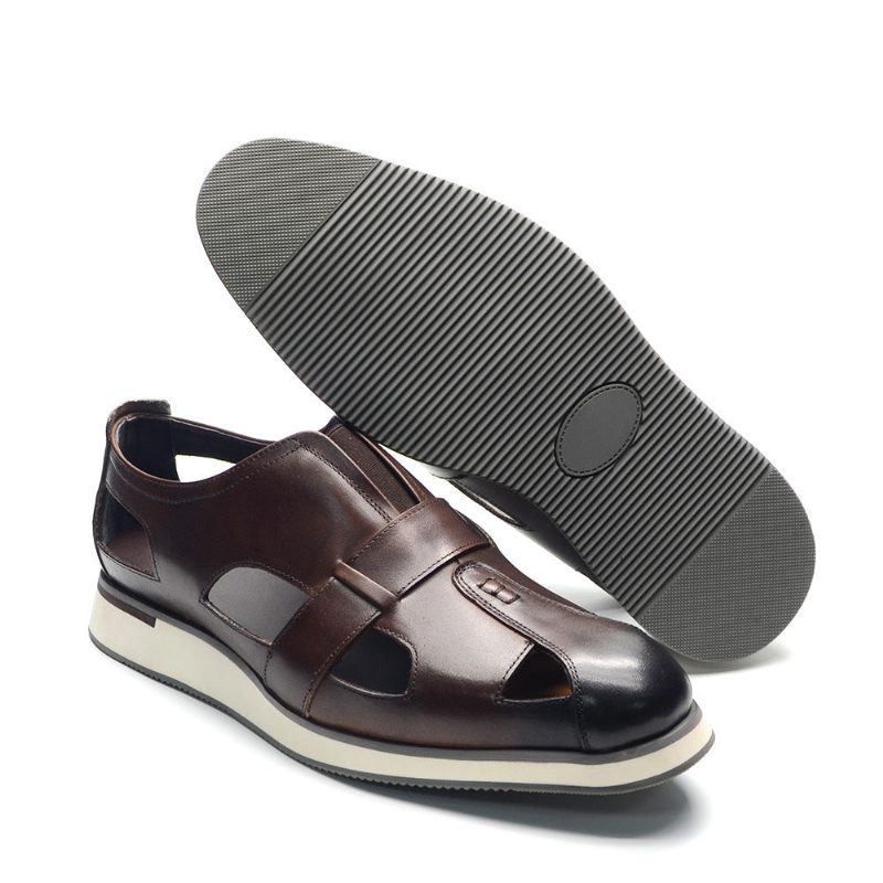 Mænds Fritidssko Chic Kolæder Elegante Slip-on Sandaler - Kaffe