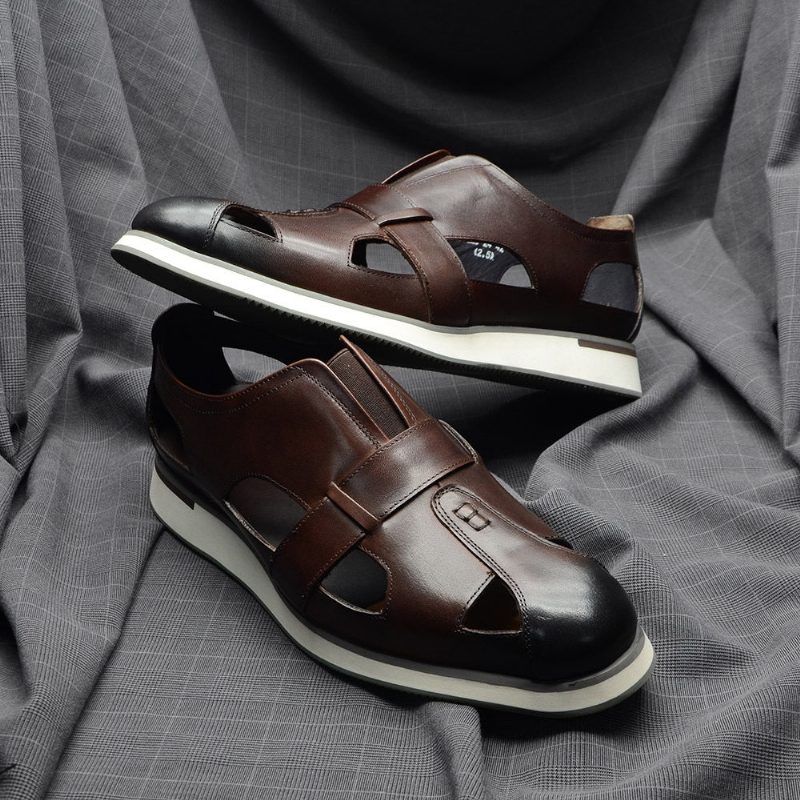 Mænds Fritidssko Chic Kolæder Elegante Slip-on Sandaler - Kaffe