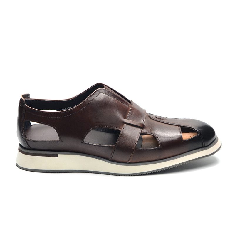 Mænds Fritidssko Chic Kolæder Elegante Slip-on Sandaler - Kaffe