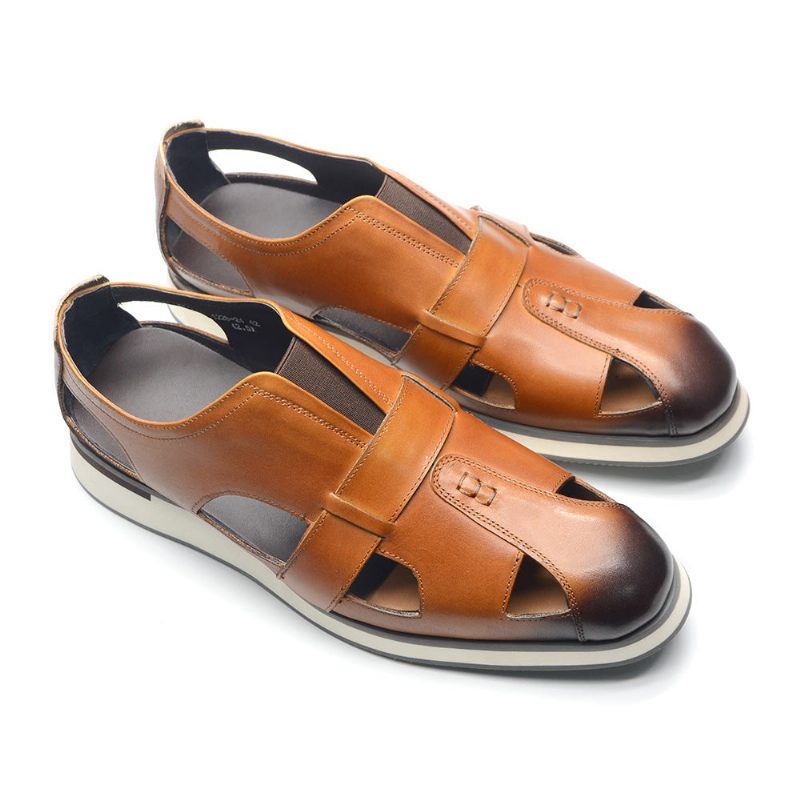 Mænds Fritidssko Chic Kolæder Elegante Slip-on Sandaler - Kaffe