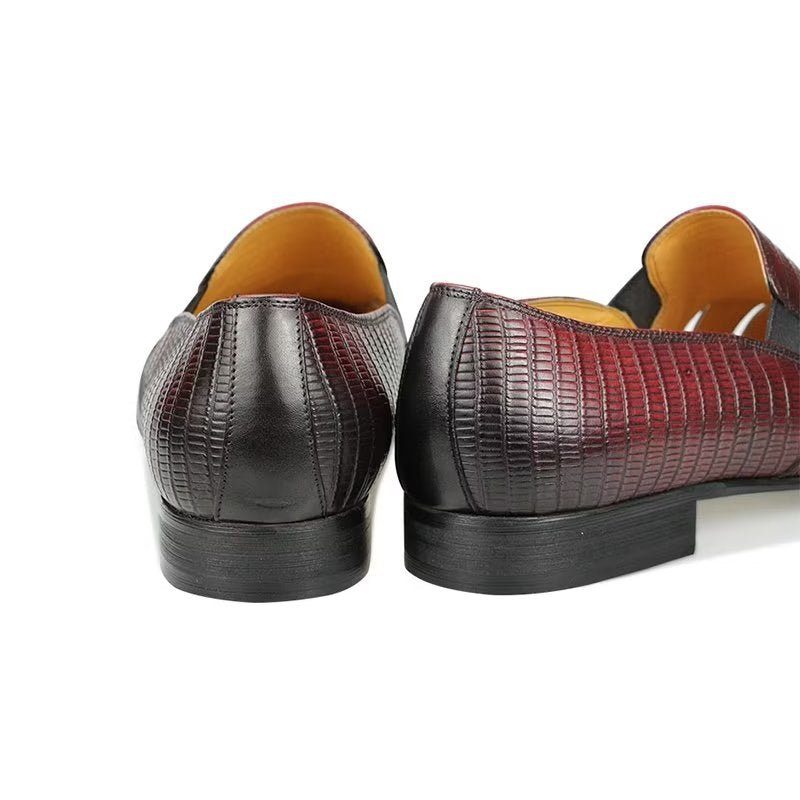 Mænds Fritidssko Eksotiske Metal Tå-slip-on Loafers - Rød