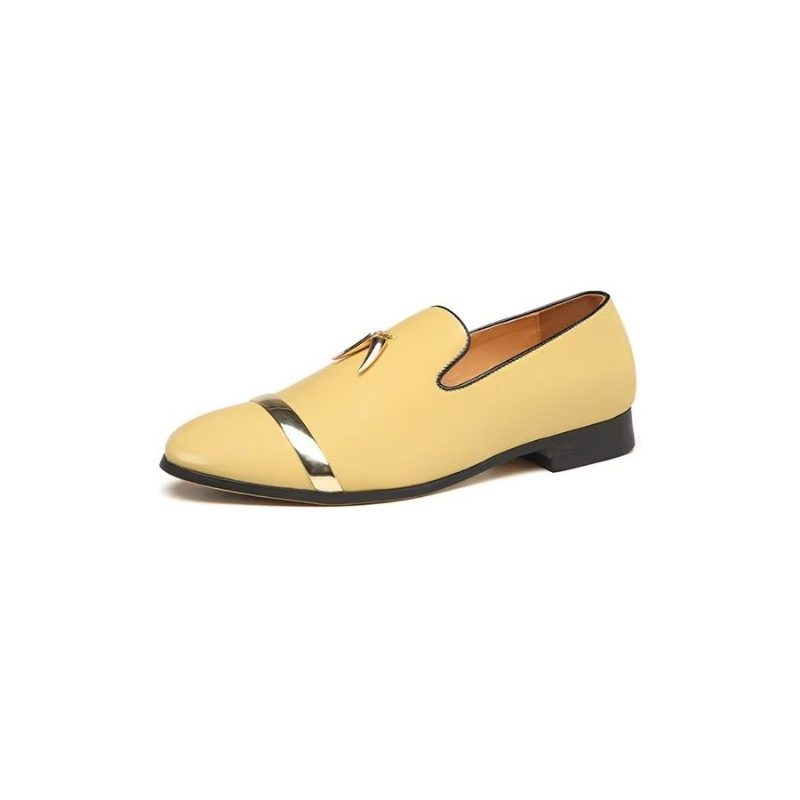 Mænds Fritidssko Elegant Metal Accent Slip-on - Gul