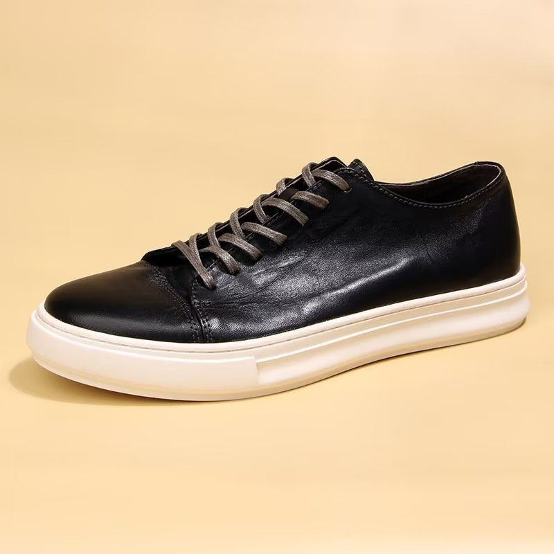 Mænds Fritidssko Elegante Høje Modesneakers - Sort