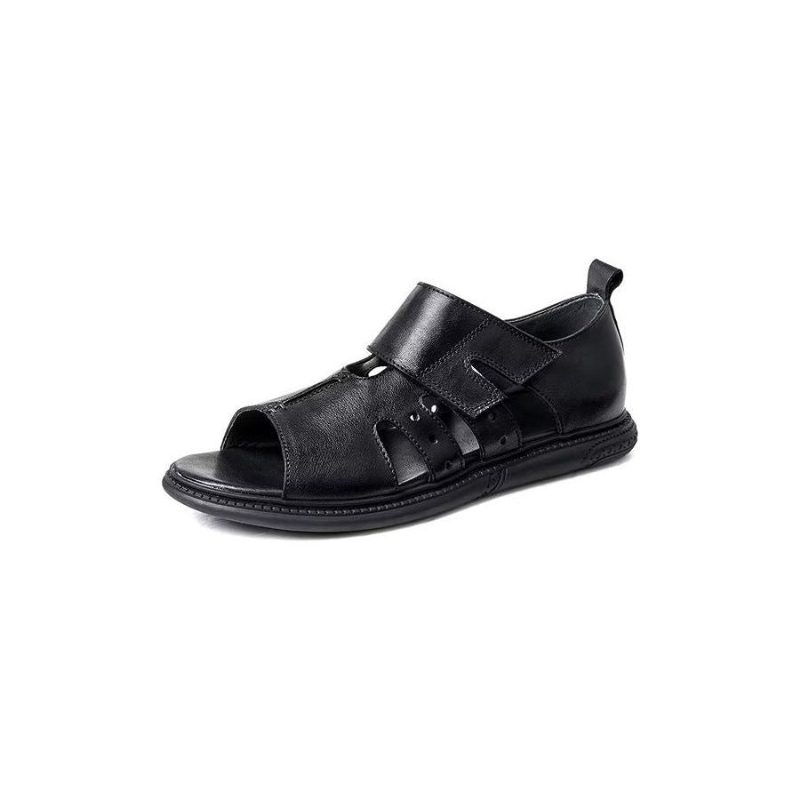 Mænds Fritidssko Elegante Peep Toe Velcro-sandaler