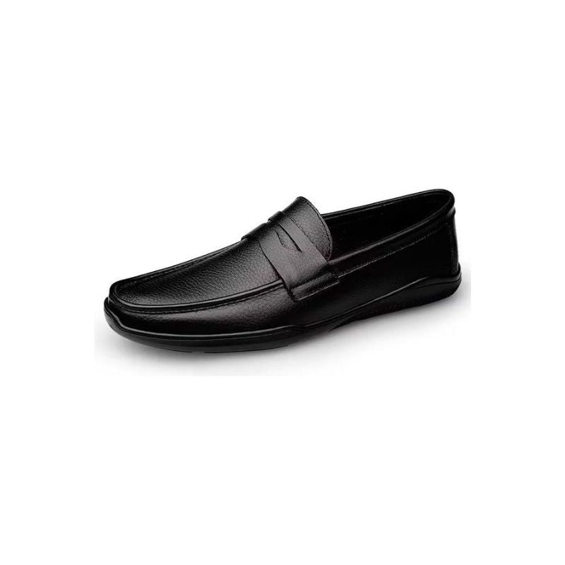 Mænds Fritidssko Elegante Pu Slip-on Loafers Med Metalmode