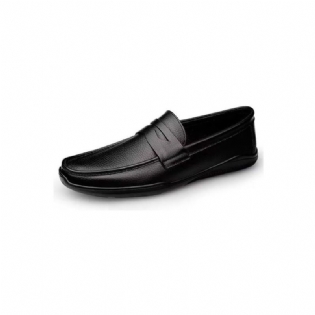 Mænds Fritidssko Elegante Pu Slip-on Loafers Med Metalmode