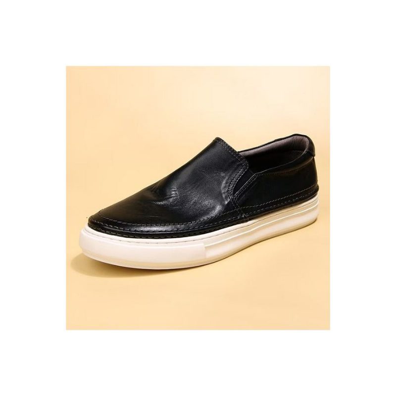 Mænds Fritidssko Elegante Slip On High End Sneakers I Læder