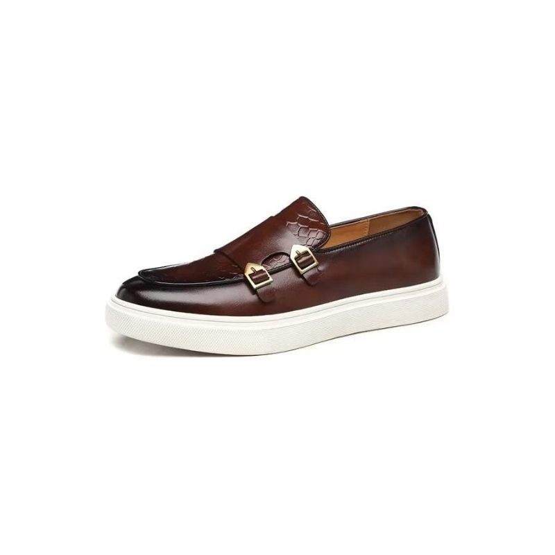 Mænds Fritidssko Elegante Slip On Platform Sneakers - Brun