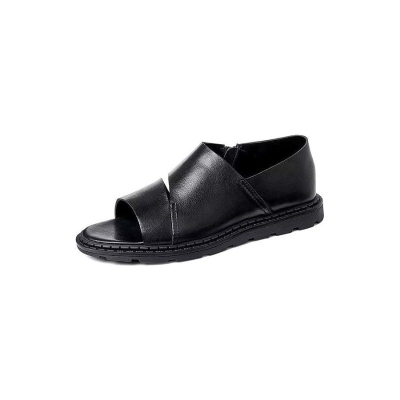 Mænds Fritidssko Læder Peep Toe Sandaler