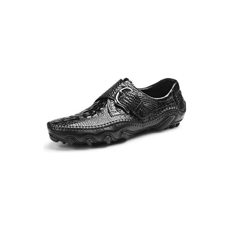 Mænds Fritidssko Luksus Alligator Texture Penny Loafers