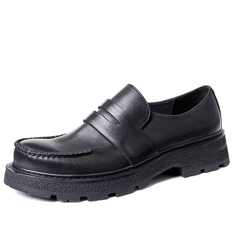 Mænds Fritidssko Luksus Komfort Slip-on Dress Sko - Sort