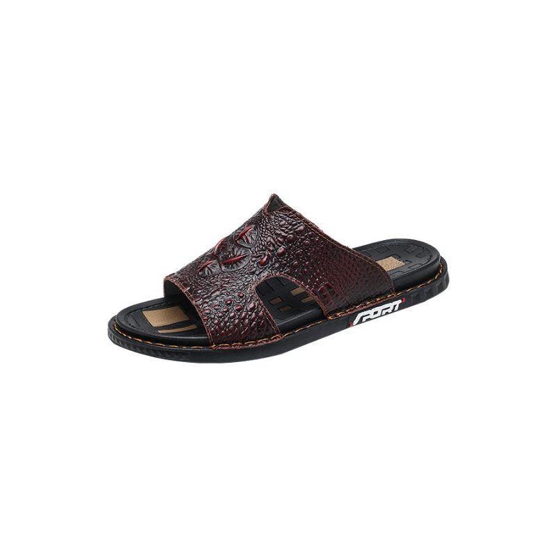 Mænds Fritidssko Luxecroco Sommer Chic Slip On Slides - Rød