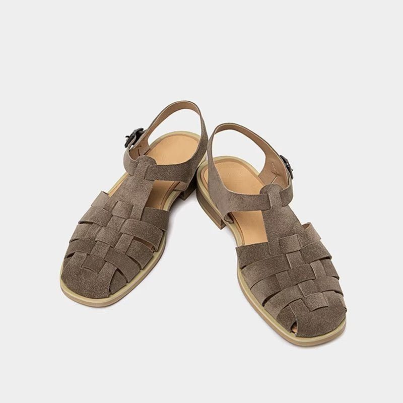 Mænds Fritidssko Roman Peep Toe Sandaler - Grå