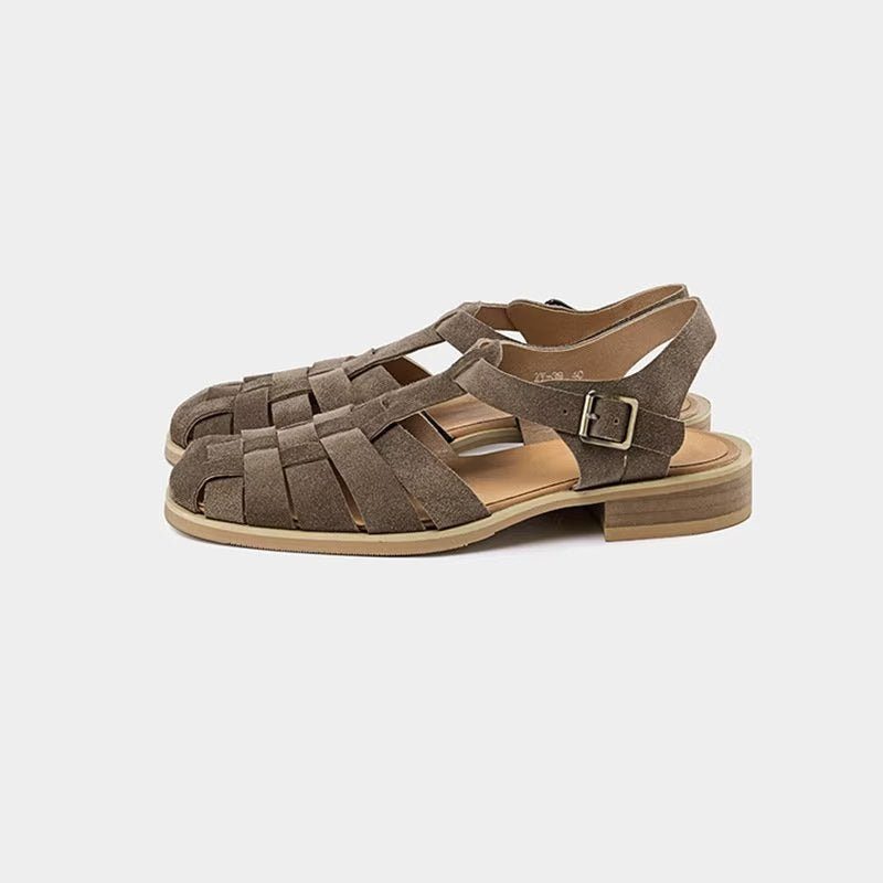 Mænds Fritidssko Roman Peep Toe Sandaler - Grå