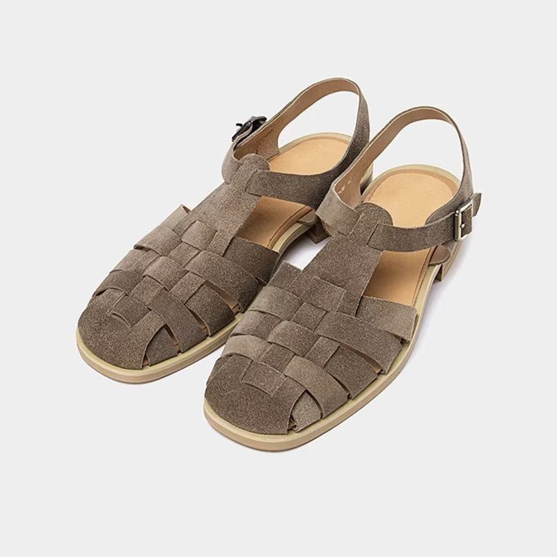 Mænds Fritidssko Roman Peep Toe Sandaler - Grå