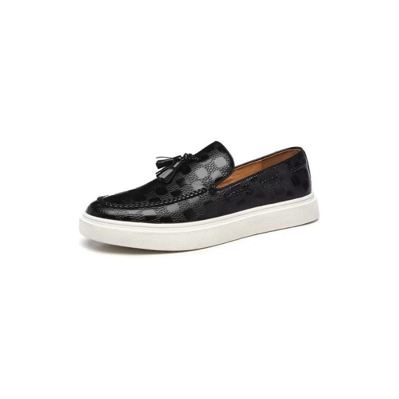 Mænds Fritidssko Slip-on Platform Tassel Sko - Sort