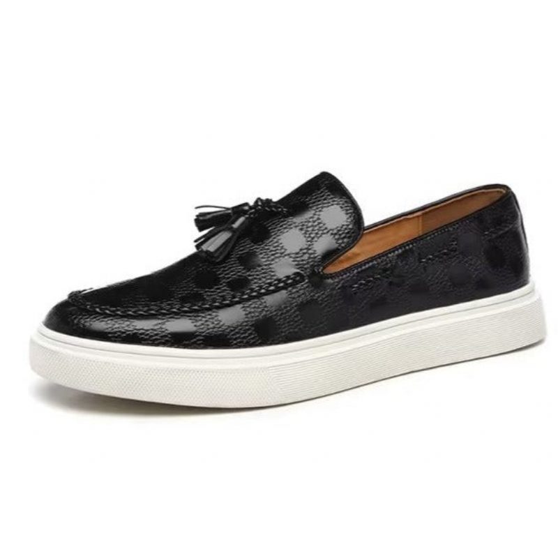 Mænds Fritidssko Slip-on Platform Tassel Sko - Sort