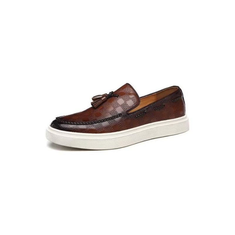 Mænds Fritidssko Slip-on Platform Tassel Sko - Brun