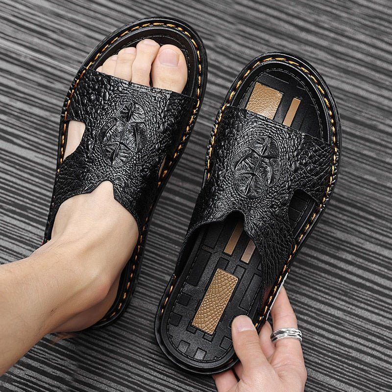 Mænds Fritidssko Sommer Chic Slip-on Slides - Sort