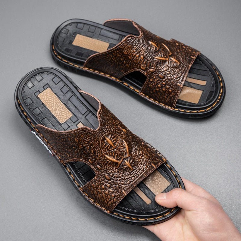 Mænds Fritidssko Sommer Chic Slip-on Slides - Kaffe