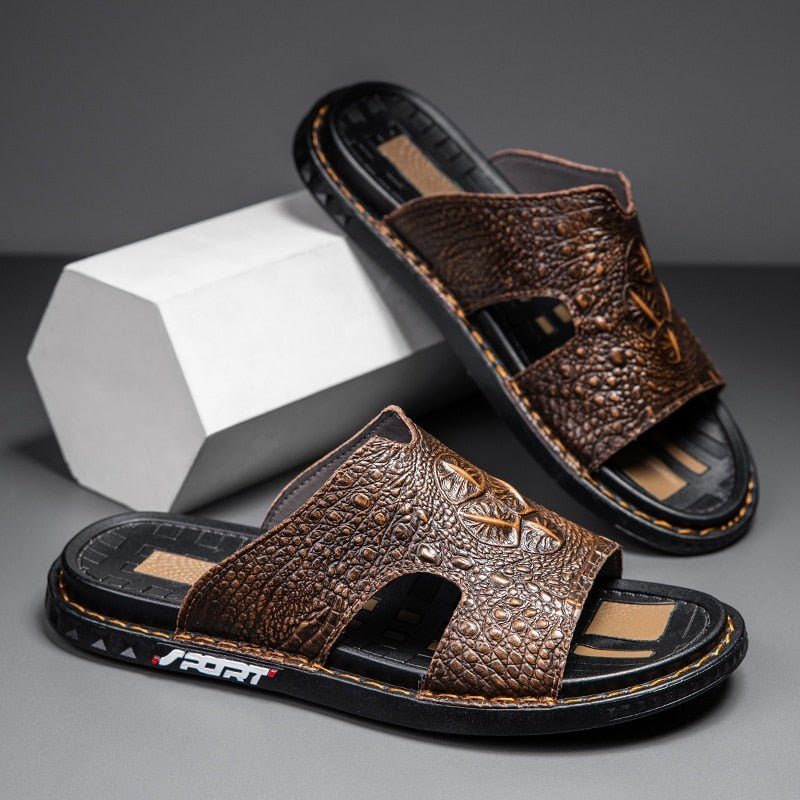 Mænds Fritidssko Sommer Chic Slip-on Slides - Kaffe