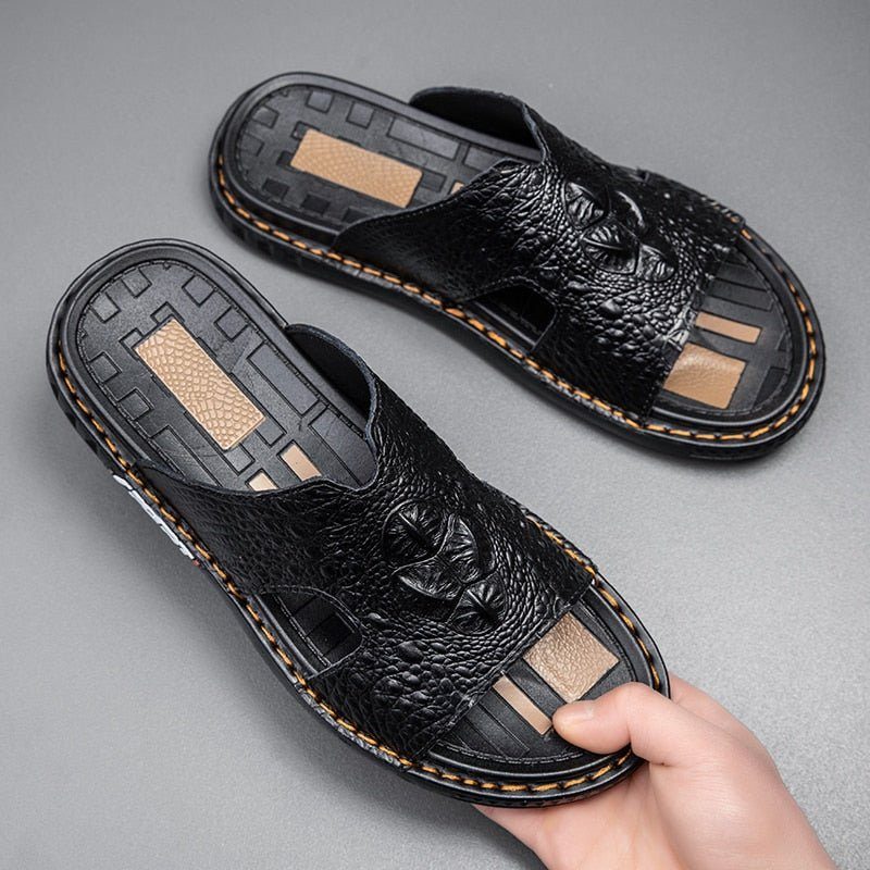 Mænds Fritidssko Sommer Chic Slip-on Slides - Sort