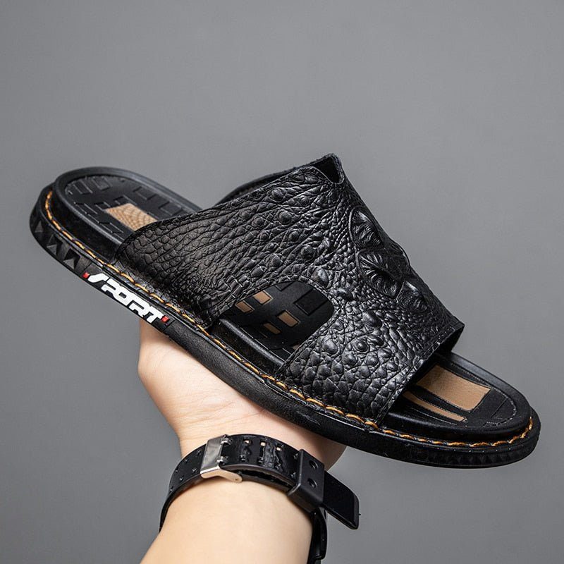 Mænds Fritidssko Sommer Chic Slip-on Slides - Sort