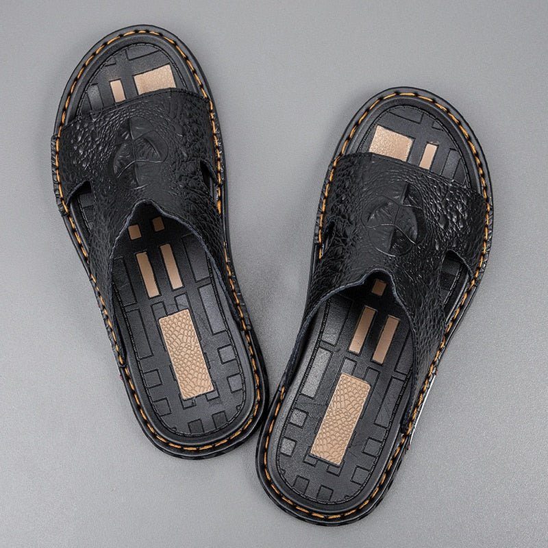 Mænds Fritidssko Sommer Chic Slip-on Slides - Sort