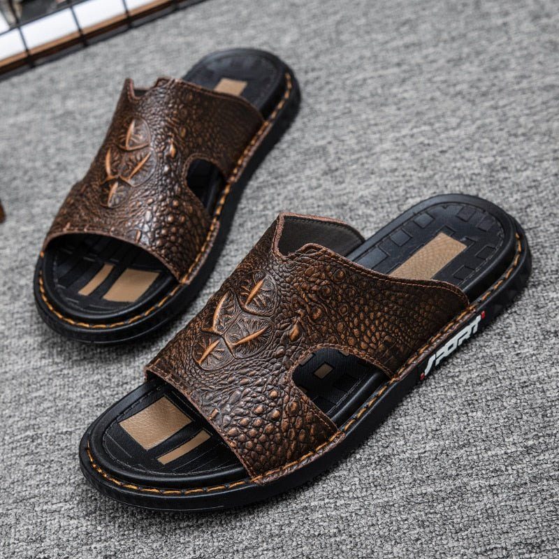 Mænds Fritidssko Sommer Chic Slip-on Slides - Kaffe