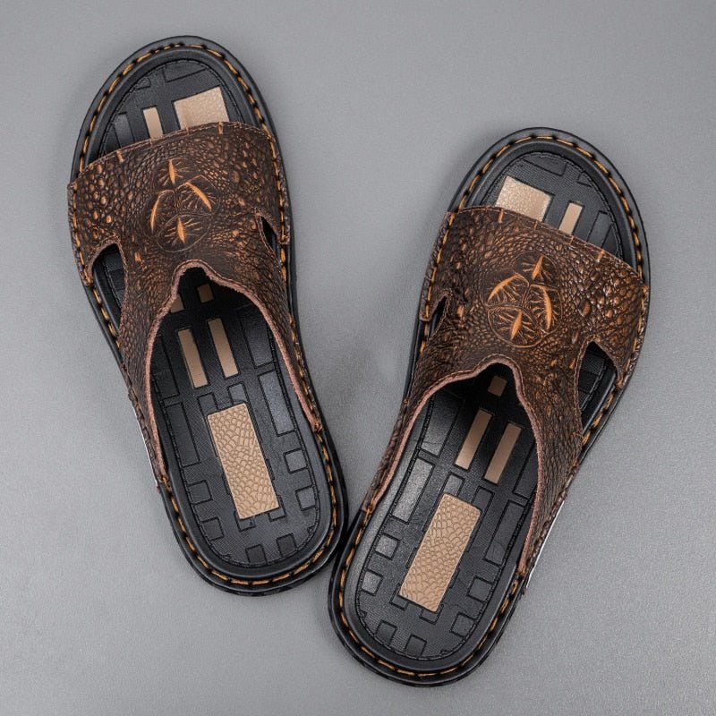 Mænds Fritidssko Sommer Chic Slip-on Slides - Kaffe