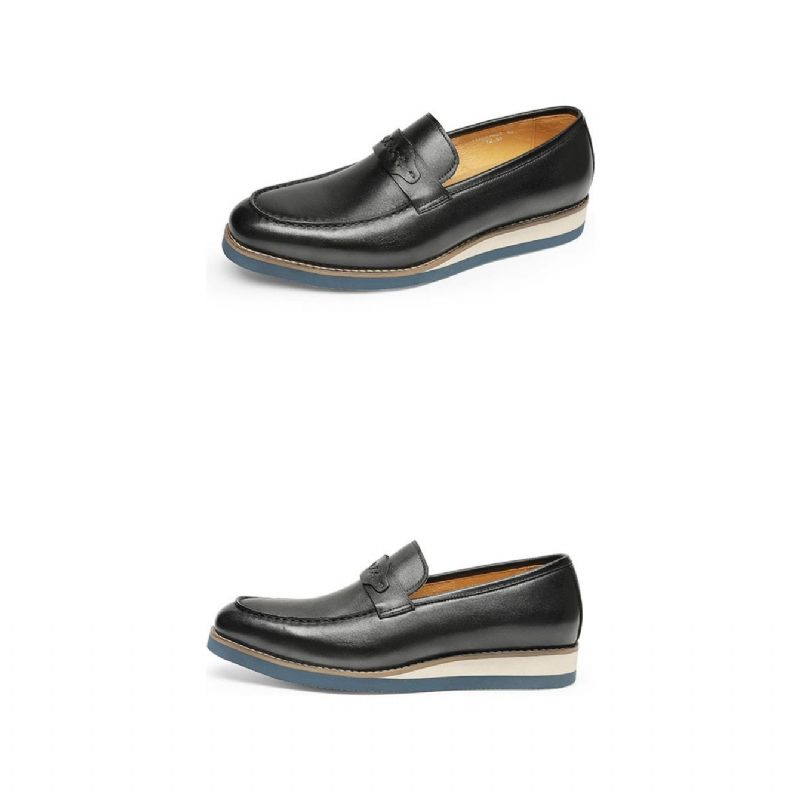 Mænds Loafers Distinguished Læder Eksotisk Business Bryllup Slip-on - Sort