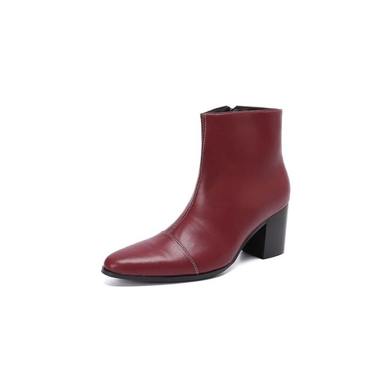 Mænds Støvler Exotic Texture Dress Boots - Burgunder