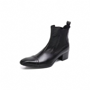 Mænds Støvler Luksus Croc-tekstur Læder Statement Dress Boots