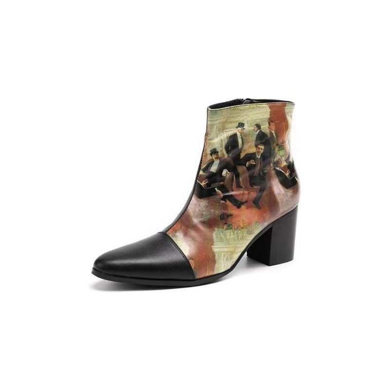 Støvler Til Mænd Exotic Texture Elegant Dress Boots