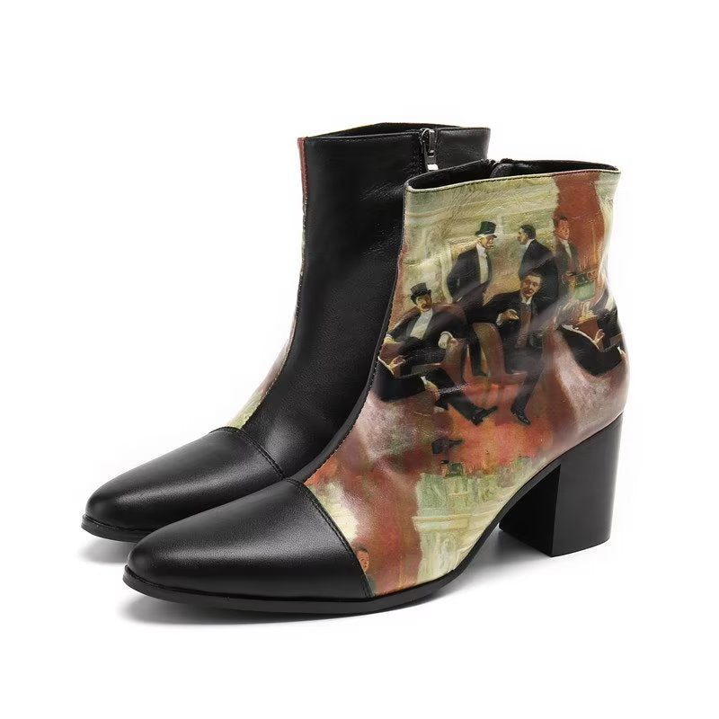 Støvler Til Mænd Exotic Texture Elegant Dress Boots - Eksotisk