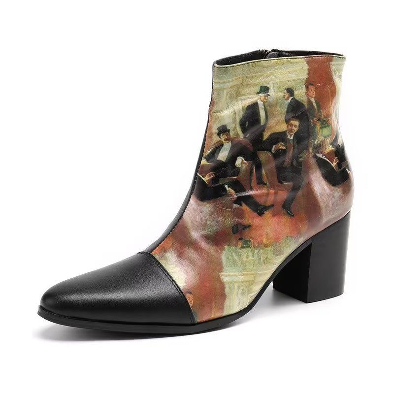 Støvler Til Mænd Exotic Texture Elegant Dress Boots - Eksotisk